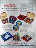 1947 Original Gillette Razor Color AD Blue Blades