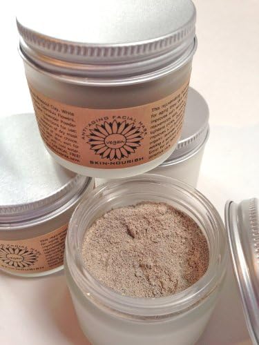 Skin Nourish Facial Treatment Mask: With Moroccan Rhassoul Clay - Great For Aging Skin / Vegan + Chemical Free