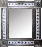 Large Wall/Mantel Mirror with Mexican Mosaic Tiles