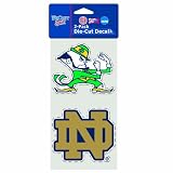 NCAA Notre Dame Fighting Irish 4-by-8 Die Cut Decal