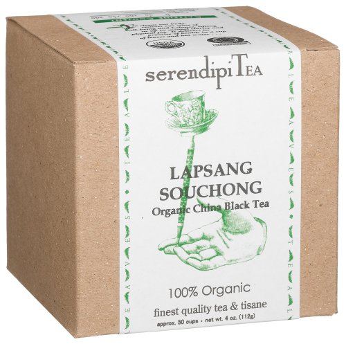 SerendipiTea Lapsang Souchong, China, Organic Black Tea,, 4-Ounce Boxes (Pack of 2) by SerendipiTea