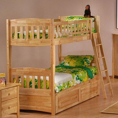 Cinnamon Twin Bunk Bed in Natural
