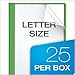 Oxford Clear Front Report Covers, Letter Size, Green, 25 per Box (55807)