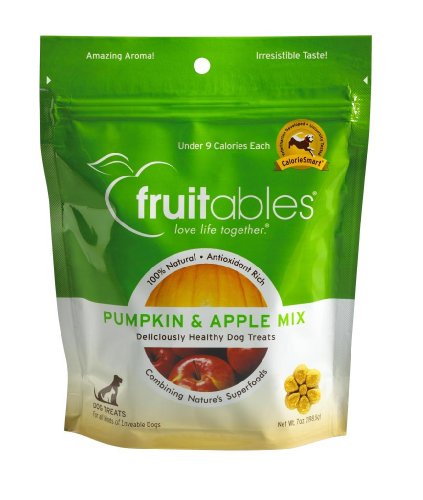 Fruitables All-Natural Pumpkin & Apple Dog Treat, 7oz pouch