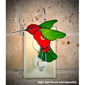 SWITCHABLES SW-133 - HUMMINGBIRD Stained Glass Night Light Cover - Night Light Fixture... by Switchables