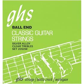 GHS Strings Classical Guitar Set Clear Nylon Silver Wound Strings Ball End