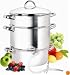 Cook N Home 9-1/2-Quart Stainless-Steel Juicer Steamer