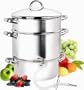 Cook N Home 9-1/2-Quart Stainless-Steel Juicer Steamer