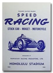 1952 Honolulu Stadium Midget Racing Poster Print