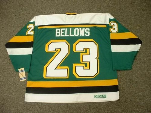 BRIAN BELLOWS Minnesota North Stars 1991 CCM Vintage Throwback Away Hockey Jersey, 2XL