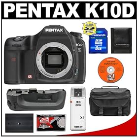 Pentax K10D Digital SLR Camera Body + Pentax D-BG2 Battery Grip + 8GB Card + Battery +... by Pentax