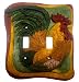 French Country Rooster Kitchen Decor Double Switch Plate Cover
