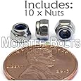 M2.5-0.45 / 2.5mm - Metric Nylon Insert Hex Lock Nut DIN 985 - A2-70 / 304 / 18-8 Stainless Steel - MonsterBolts
