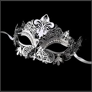 Burlesque-Boutique Elegant Silver Collection Metal Filigree Laser Cut Masquerade Mask BBB003SL