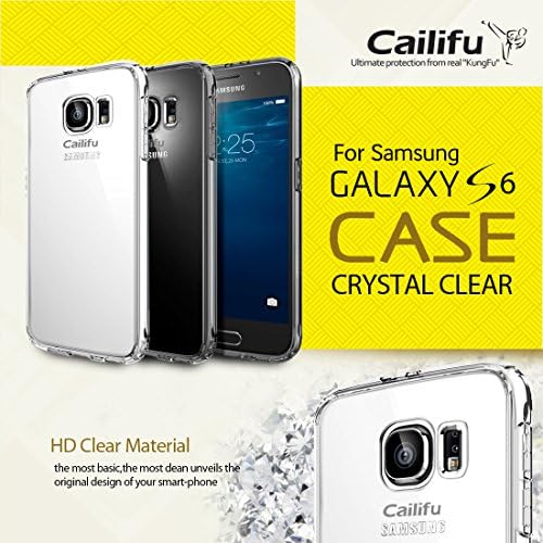 Samsung Galaxy S6 Case , Cailifu [ Transparent Black ] Case for Samsung Galaxy S6 - Retail Packaging 2015