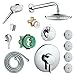 Hansgrohe KSHB27474-04233-3177PC Raindance Shower Faucet Kit with 4 Body Sprays, Handshower, PBV Trim with Rough and Diverter Trim with Rough, Chrome