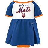 Majestic New York Mets Infant Girls Royal Blue Creeper Dress