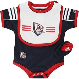 nj nets clothing - creeper, bib, booties - baby