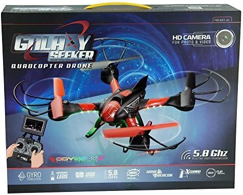Odyssey Galaxy Seeker FPV Small Quadcopter (Red/Black) - ODY-1810-FPV by ODYSSEY MARKETING CORPORATION