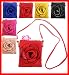New Leather Cross Body Bag With Flower 7'' PICK A COLOR!!!