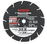 Bosch WD705B 7-Inch Dry Cutting Segmented Diamond Saw Blade for Worm Drive Saws with 5/8-Inch and Diamond Knockout Arbor
