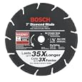 Bosch WD705B 7-Inch Dry Cutting Segmented Diamond Saw Blade for Worm Drive Saws with 5/8-Inch and Diamond Knockout Arbor