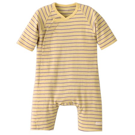 ★先着100名様限定品★コンビミニ ラップクラッチ(ボーダー) 50~60 イエロー