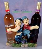 Funny Farmers Grandma /Grandpa WINE BOTTLE BASKET HOLDER