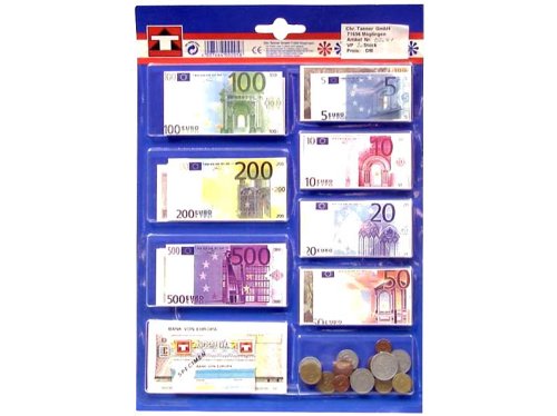 Tanner 0204.1 - Spielgeld Euro Scheine, Münzen und Scheckkarte