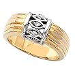 14K Two-Tone Gold Diamond Ring - 0.05 Ct.