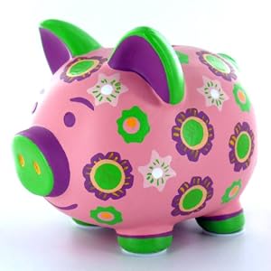 Sweet Savings Hand Painted Ceramic Piggy Bank