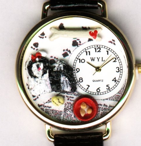Whimsical Watches Watches, Shih-Tzu Gold Watch, Womens Watches, Womens Whimsical Watches Watches