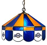 Imperial Milwaukee Brewers Licensed 16-Inch Diameter Stained Glass Pub Light