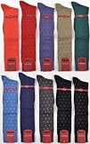 1 Pair Mens Over-the-Calf Mercerized Cotton Fun Dots Dress Socks
