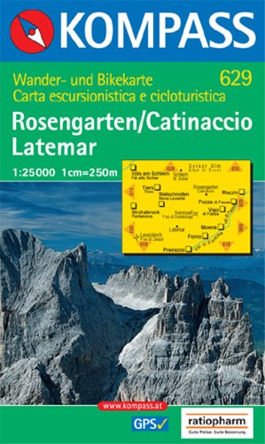 City Travel Guides Discounted  Bücher : Kompass Karten, Rosengarten, Catinaccio, Latemar: Wandern / Rad. Carta escursioni / bike