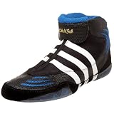 adidas Men's AdiSTRIKE John Smith Wrestling Shoe,Black/AF Blue/White,8.5 M US