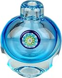 Glass Vase Blue Millefiori 100% Handblown Art X598