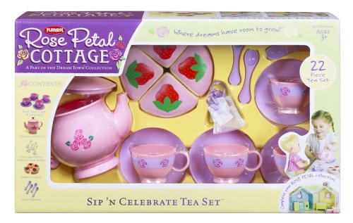 Childrens Toyshop  Toys : Playskool Rose Petal Cottage Sip & Celebrate Tea Set
