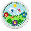Olive Kids - Happy Flowers Clock (White)