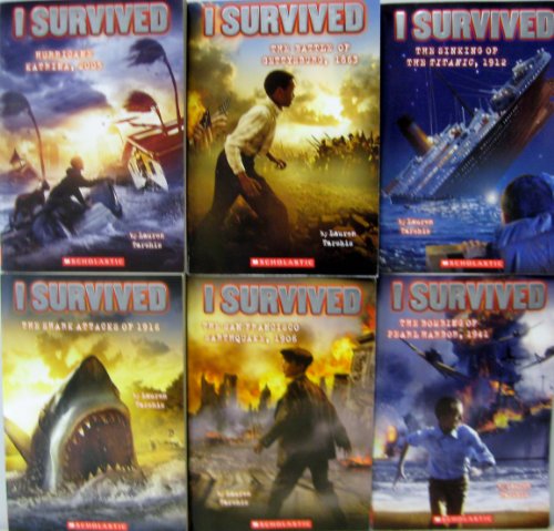 I Survived Series (6 Book Set) Titles Include: Hurricane Katrina, The Battle of Gettysburg, The Sinking of the Titanic, The Shark Attacks of 1916, The San Francisco Earthquake, & The Bombing of Pearl Harbor [2011]