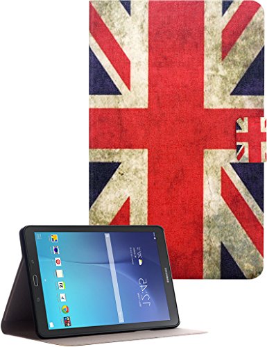 Samsung Galaxy Tab E 9.6 Case UHIPPOÂ® Slim Fit Anti-scratches Union Jack Faux Leather Book Cover with Stand Feature for Samsung Galaxy Tab E 9.6 Inch tablet