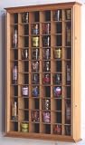 54-Shot Glass, Shooter Display Case Holder Cabinet , Oak