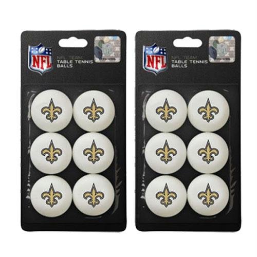 New Orleans Saints NFL Table Tennis Balls Set (2 Packs of 6 Balls )