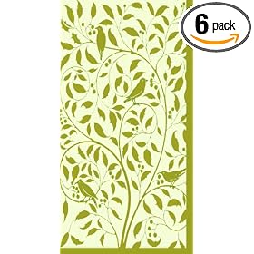 Ideal Home Range Willow Birds, Cream Guest Towel,  16-Count Package (Pack of 6)