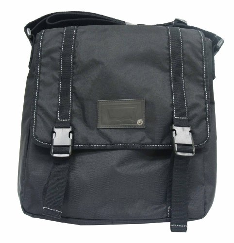 Levi's Mens Nylon North/South Messenger Bag, Black, One Size