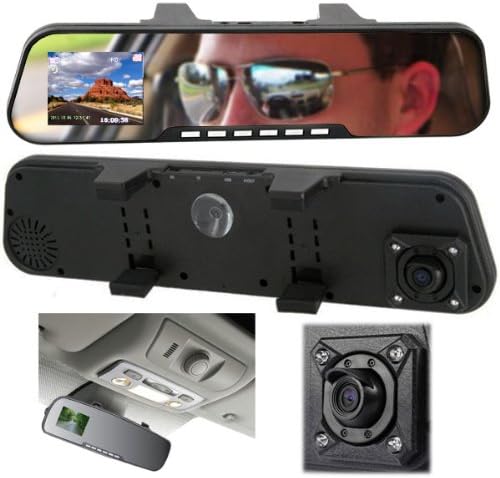 inDigi® 2-in-1 HD 2.7" LCD Built-in Camera Rearview Mirror Car DVR Vehicle Dash Camera (US Seller - 3-5 Days Delivery Guaranteed)