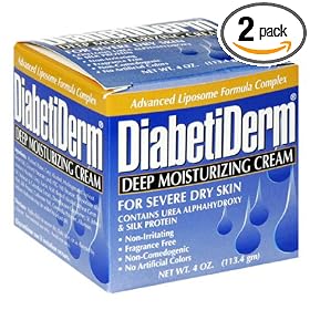 DiabetiDerm Deep Moisturizing Cream, for Severe Dry Skin, 4-Ounce (113.4 g) (Pack of 2)
