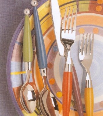 Kitchen: Casbah Plastic Handle 40 Piece Set