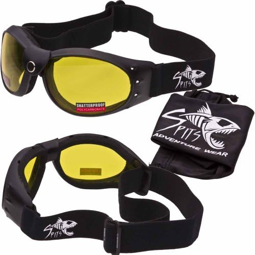 Eliminator ELITE Motorcycle Goggles - NEW Upgraded Neoprene Foam - Leather Accent Buckle