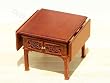 Dollhouse Miniature Walnut Handcarved Drop Leaf Table